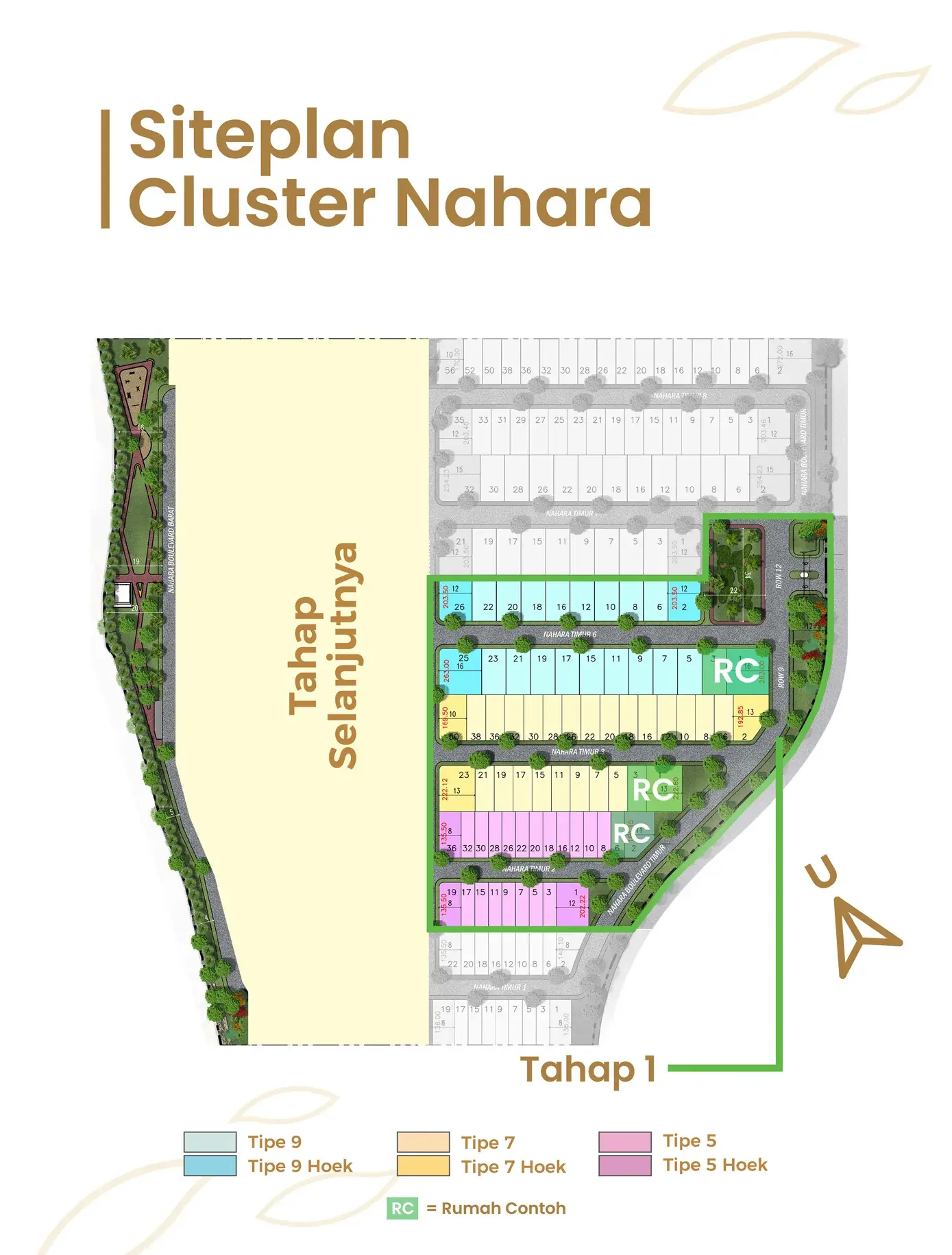 Siteplan Nahara — Cimanggis Golf Estate