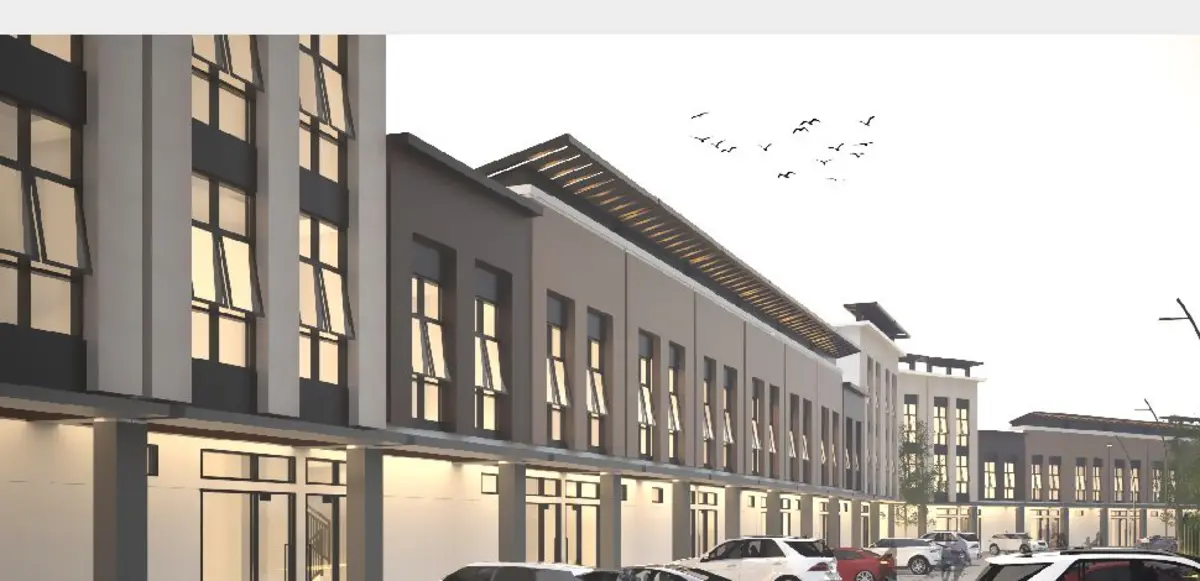 Ruko Sapphire — Render Eksterior Deretan Ruko 2 Tampak