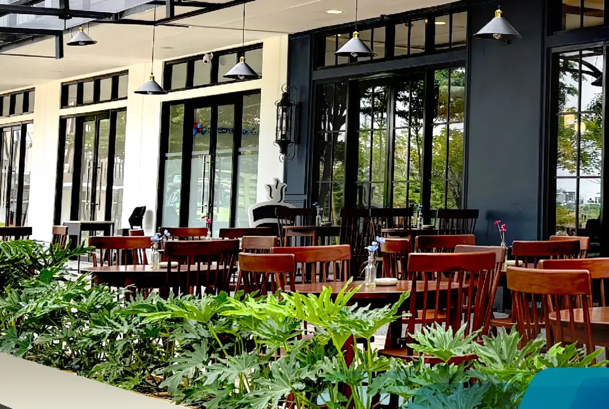 Ruko Sapphire — Detail Streetfront & Kanopi Baja Konsep F&B