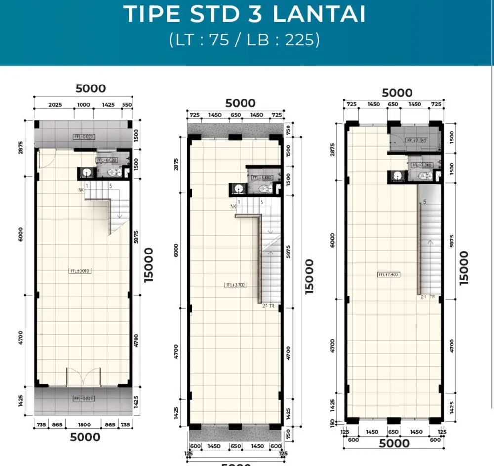 Tipe STD — 3 Lantai — Eksterior